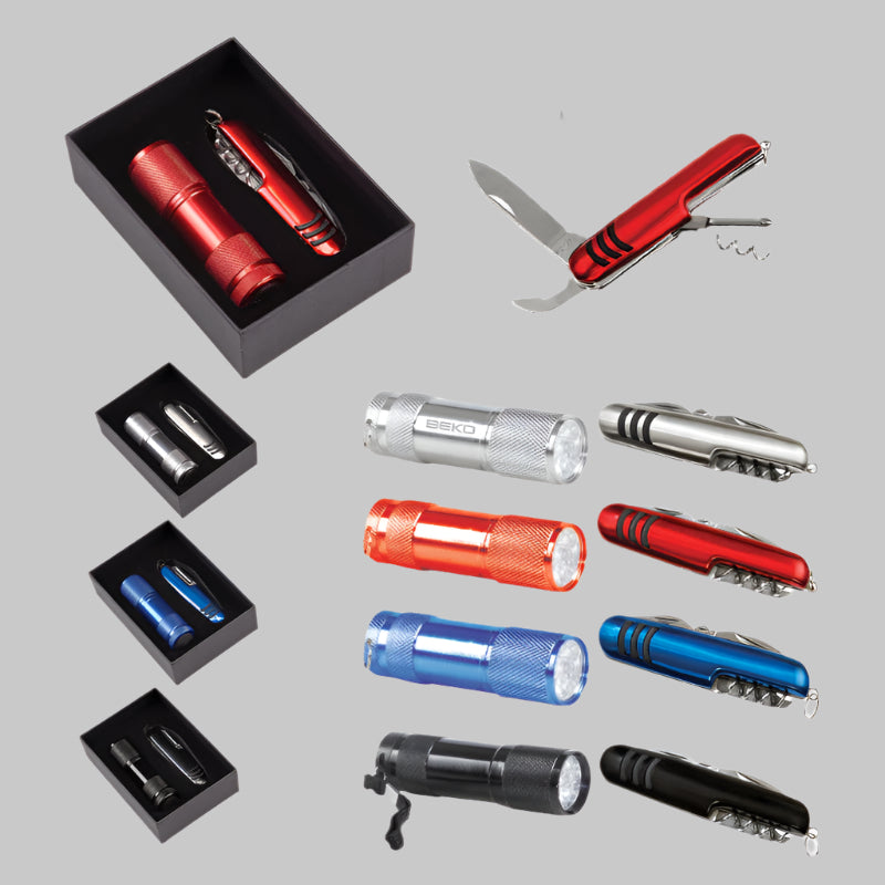 5041 Hediyelik Set 7 Fonksiyonlu Çakı - Led Elfeneri