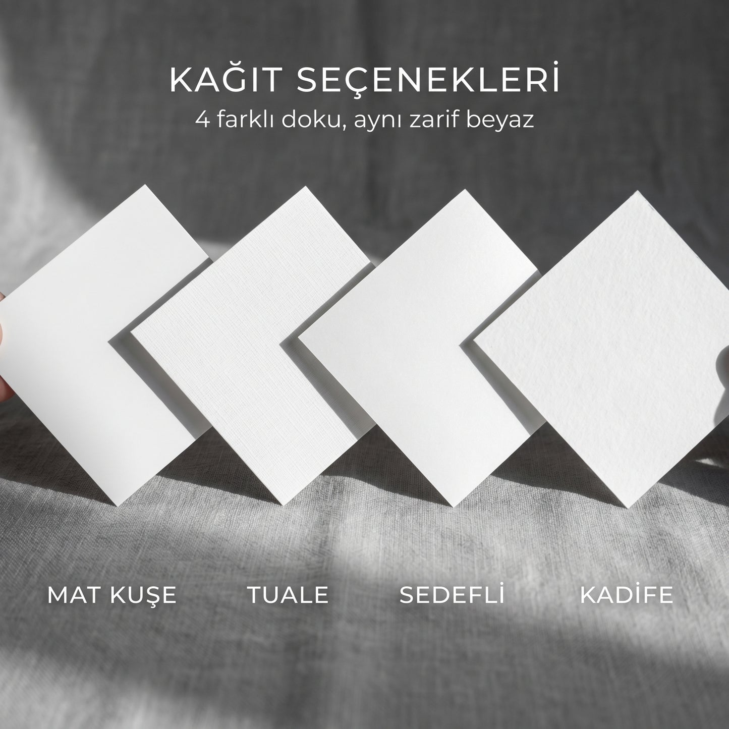 Davetiye Baskı 13x18 cm Siyah Zarflı | 4 Kağıt Seçeneği
