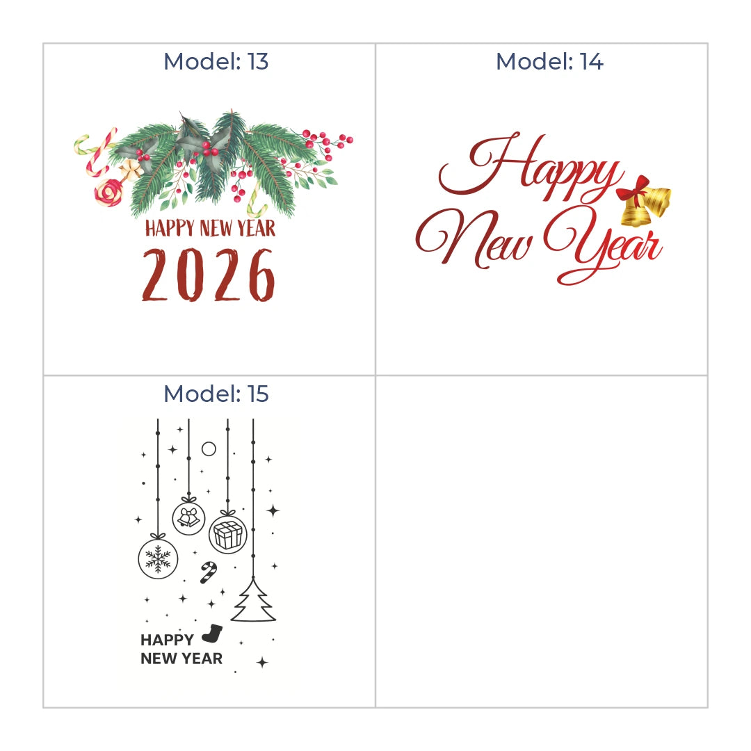 Yılbaşı Kraft Not Defteri – 15 Farklı Tasarım - Özelleştirilebilir - 10x14 cm