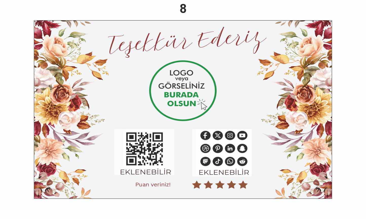 Teşekkür Kartı - Hazır Modeller