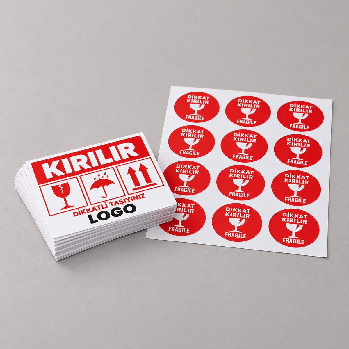E-Ticaret - Kırılır Sticker & Etiket koleksiyonu: Kargo Kırılır İkaz Etiket ve Sticker, Kırılır Etiketi Baskı