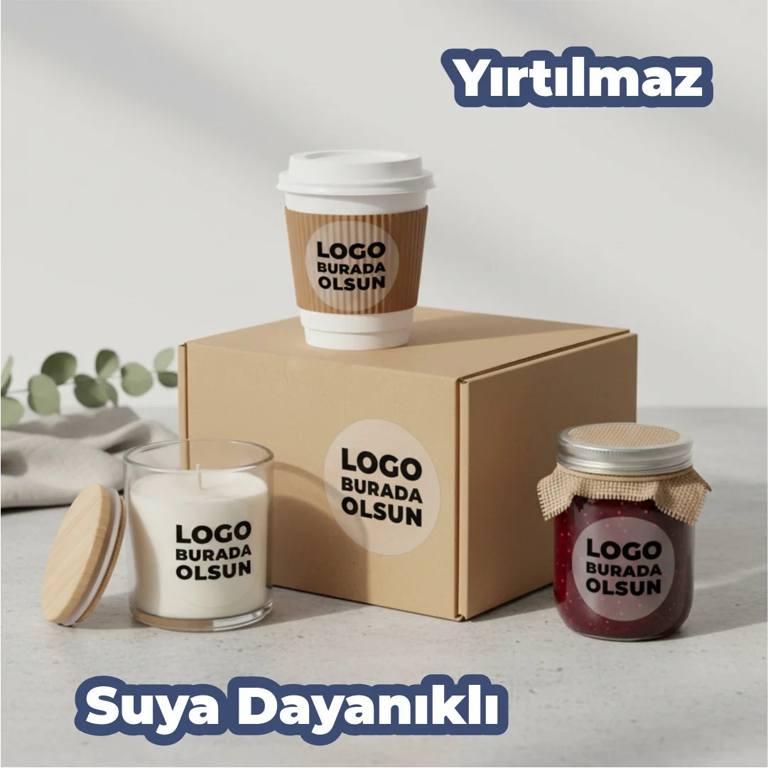 Şeffaf Sticker Baskı – Özelleştirilebilir Etiketler, Yuvarlak, Kare veya Özel Kesim, Suya Dayanıklı Şeffaf Sticker
