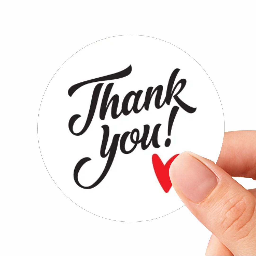 Hand Made - Thank You Sticker & Etiket