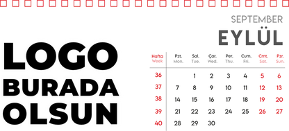 Spiralli Masa Üstü Takvimi