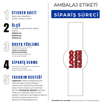 Gıda Ambalaj Etiketi | Özel Kesim & Logo Baskılı sticker
