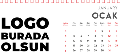 Spiralli Masa Üstü Takvimi