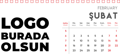 Spiralli Masa Üstü Takvimi