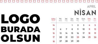 Spiralli Masa Üstü Takvimi