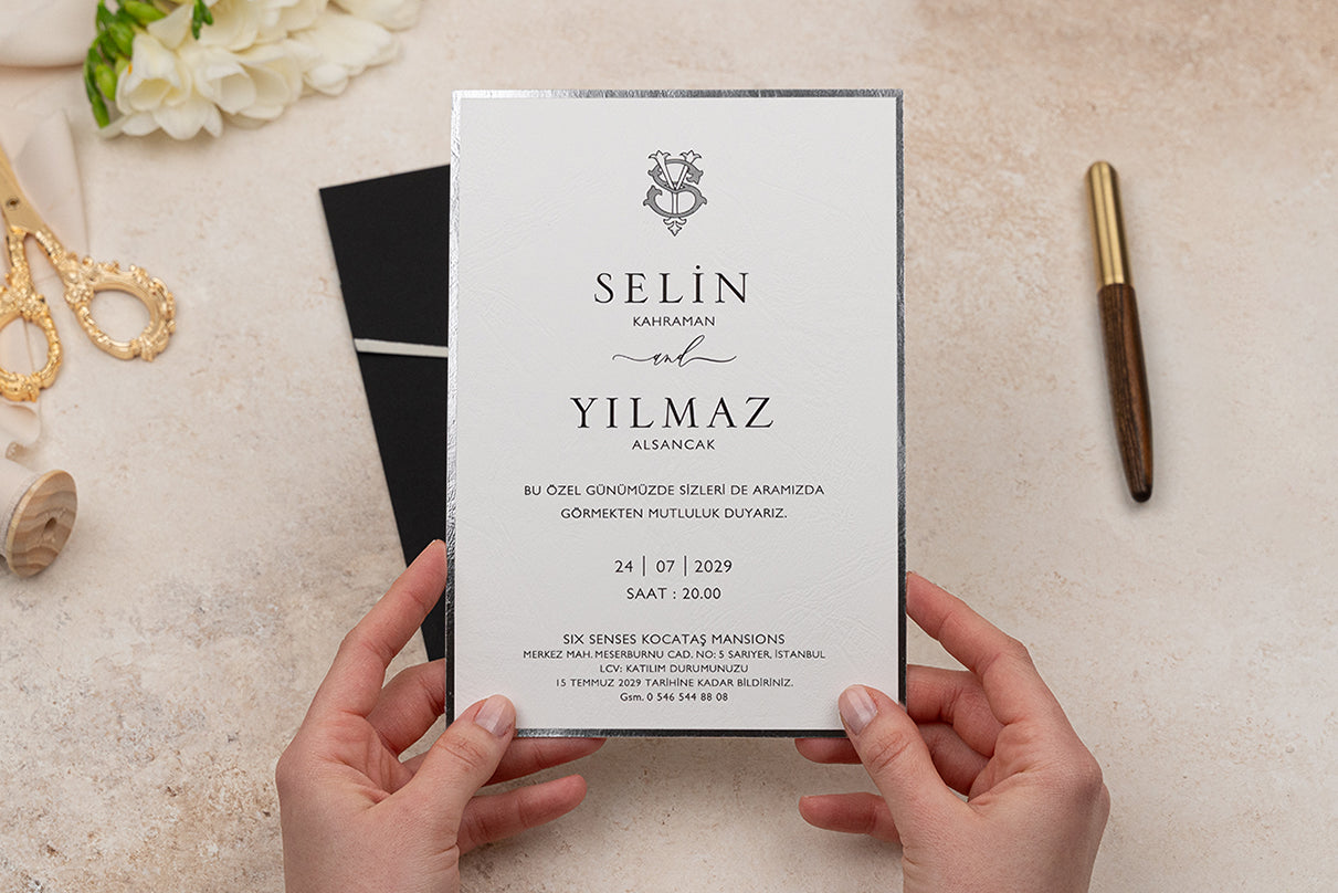 Erdem 5121 düğün davetiyesi iç tasarım