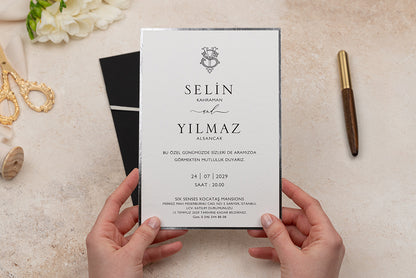 Erdem 5121 düğün davetiyesi iç tasarım