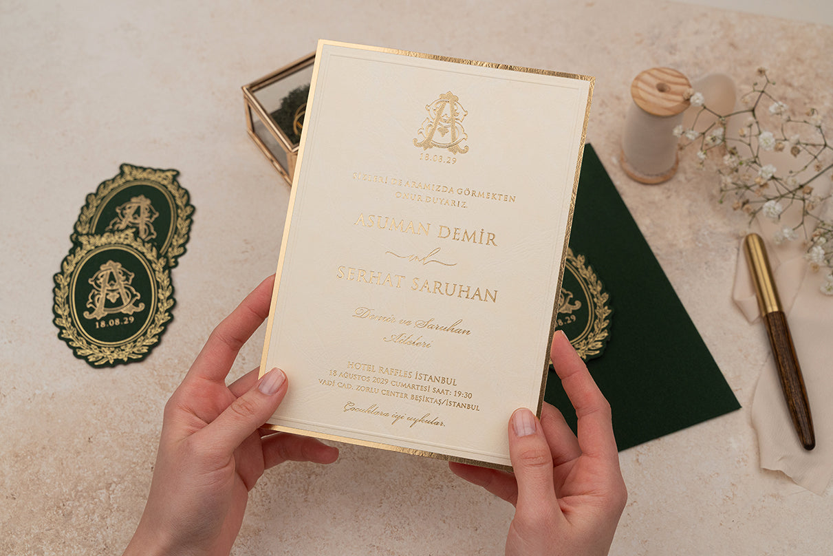 Erdem 5137 düğün davetiyesi iç tasarım
