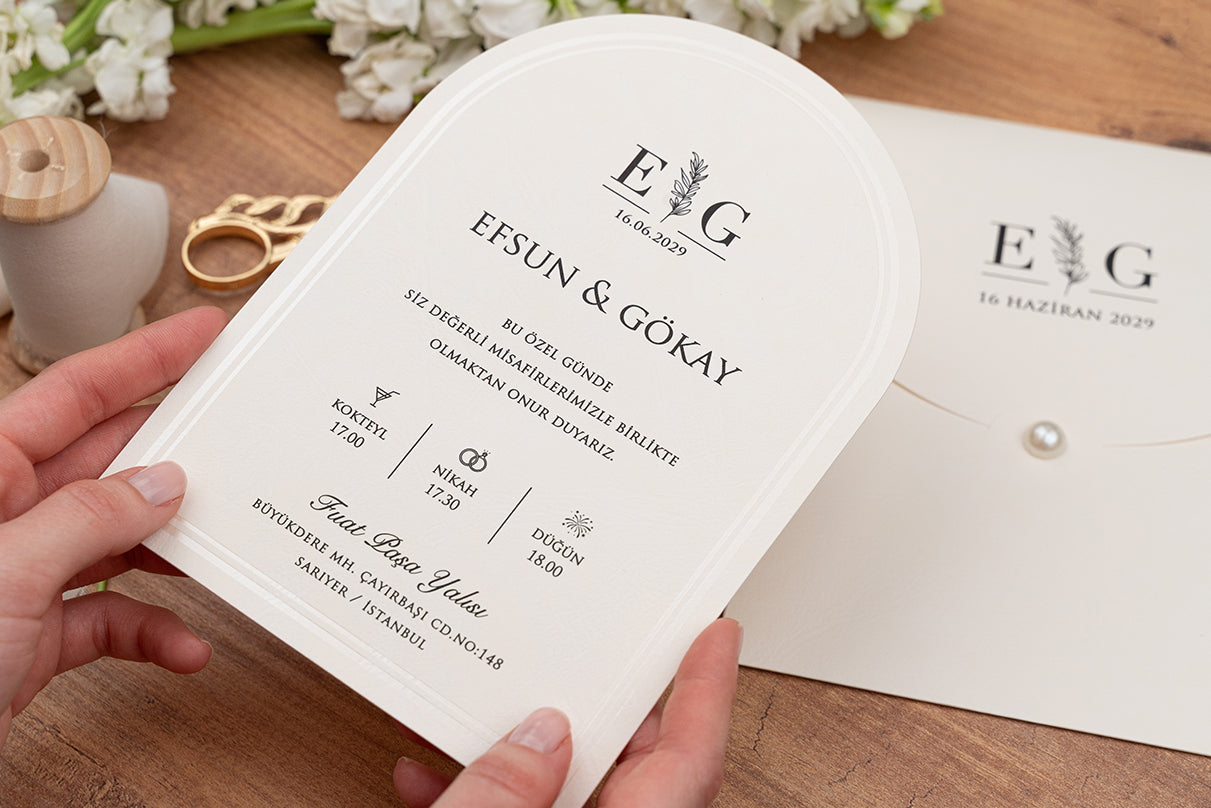 Erdem 5148 düğün davetiyesi iç tasarım