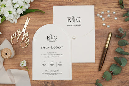 Erdem 5148 düğün davetiyesi ön yüz