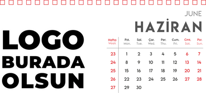 Spiralli Masa Üstü Takvimi