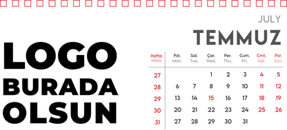 Spiralli Masa Üstü Takvimi