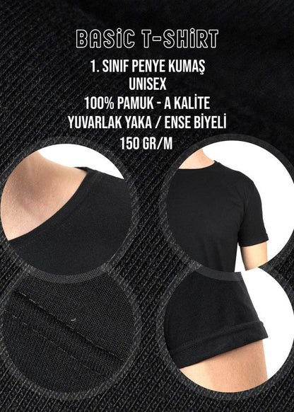 Siyah logo baskılı basic t-shirt, şık tasarım