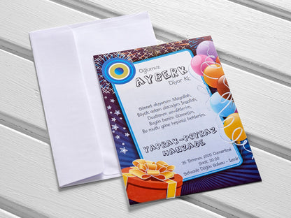 Aras Davetiye 4892 - sünnet davetiyesi 1