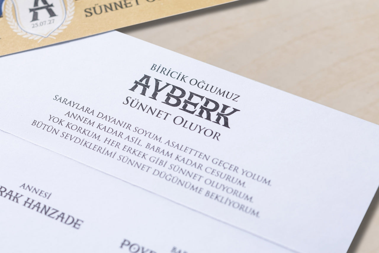 Aras Davetiye 5023 - sünnet davetiyesi 3