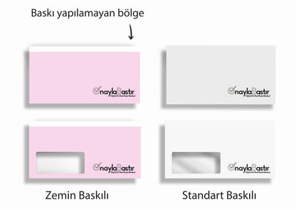 Özel tasarım baskılı diplomat zarf, markanızı etkili bir şekilde tanıtmak için ideal.
