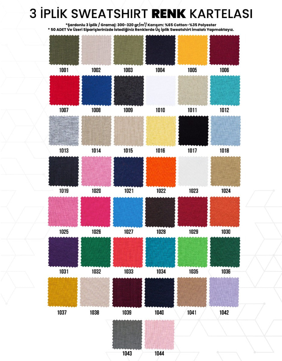 Baskılı Sweatshirt - 3 İplik, Şardonsuz (Özelleştirilebilir)