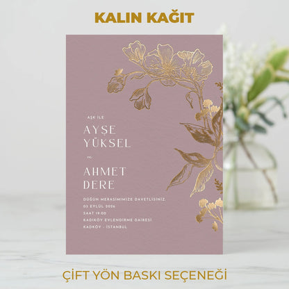 Davetiye  -  Özel Tasarım Baskılı - Görünüm 5 | onaylabastir