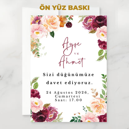 Davetiye  -  Özel Tasarım Baskılı - Görünüm 7 | onaylabastir