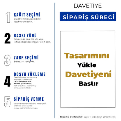 Davetiye  -  Özel Tasarım Baskılı - Görünüm 9 | onaylabastir