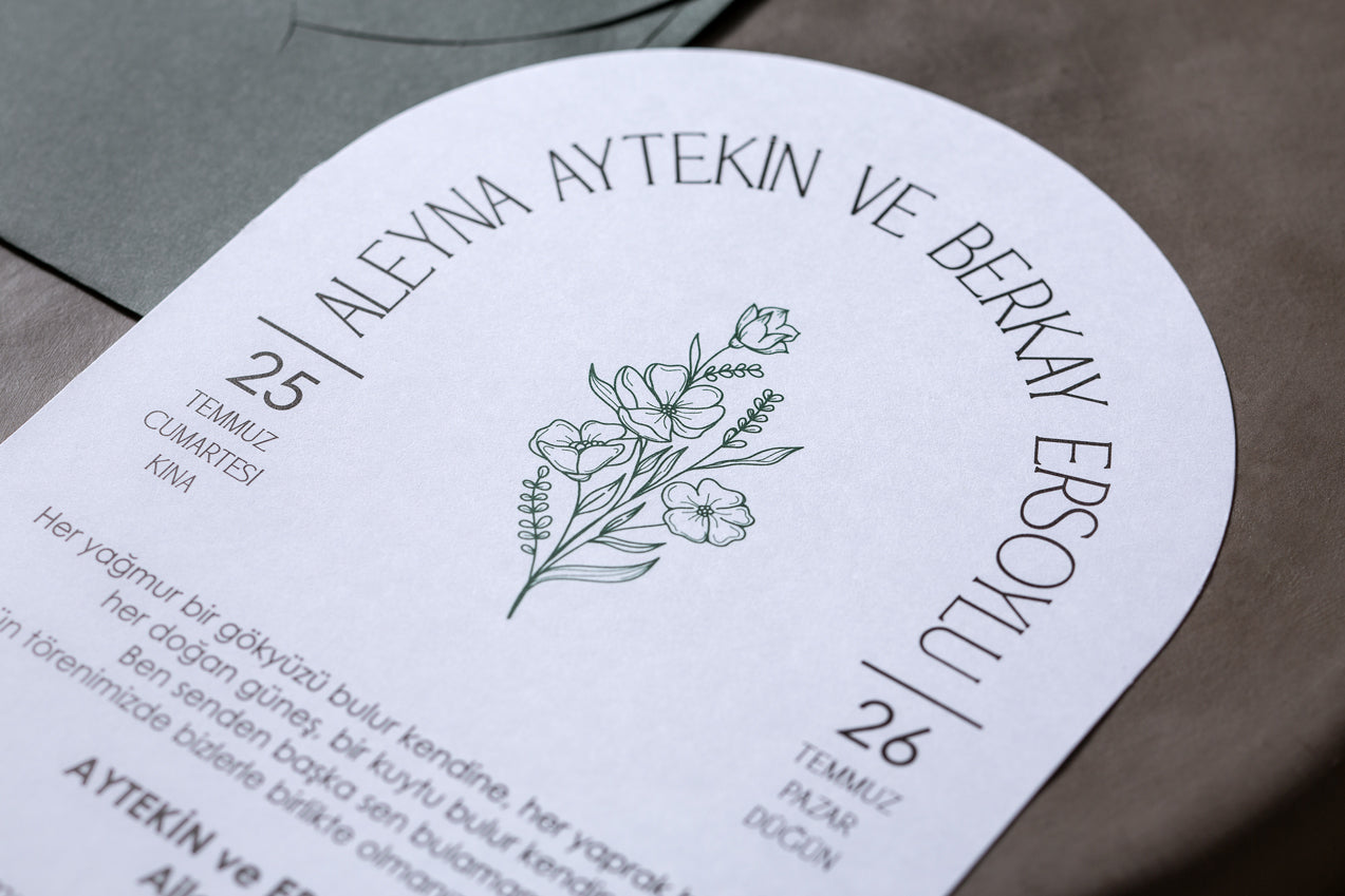 Fenomen Davetiye 7097 - modern düğün davetiyesi 2
