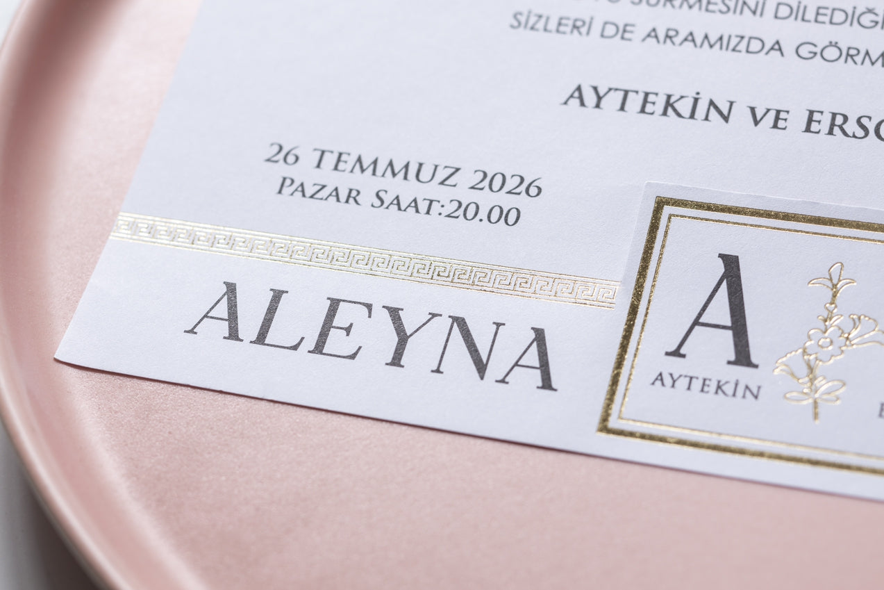 Fenomen Davetiye 7143 - modern düğün davetiyesi 3