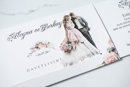 Fenomen Davetiye 7171 - modern düğün davetiyesi 3