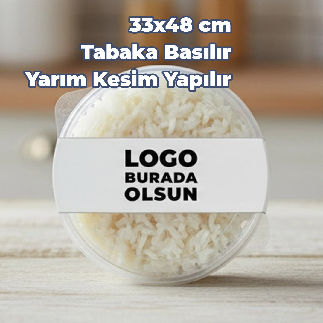 Paket Servis Sticker | Logo Baskılı Dikdörtgen Gıda Ambalaj Etiketi