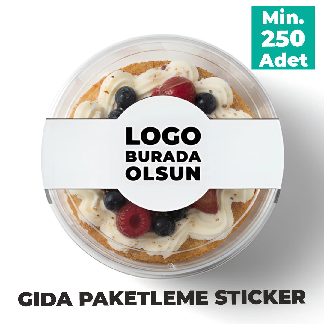Gıda Ambalaj Etiketi | Özel Kesim & Logo Baskılı sticker