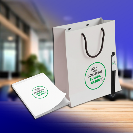 Günlük Set: Çanta, Kalem, Bloknot | Logo Baskılı Promosyon