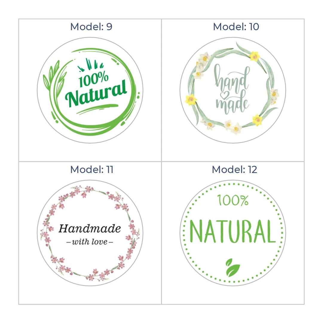 Hazır Model Hand Made Sticker & Etiket  | Yuvarlak · Kuşe Kağıt