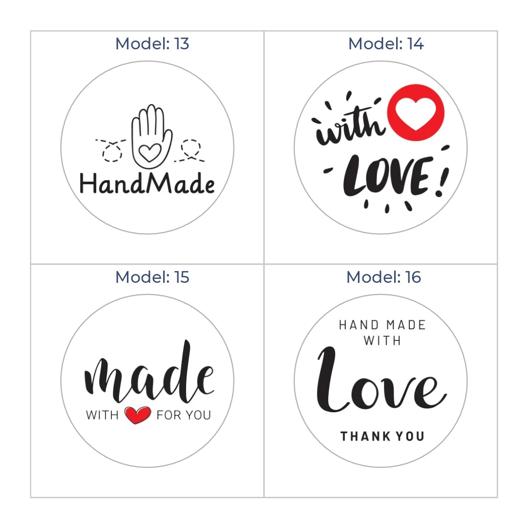 Hazır Model Hand Made Sticker & Etiket  | Yuvarlak · Kuşe Kağıt