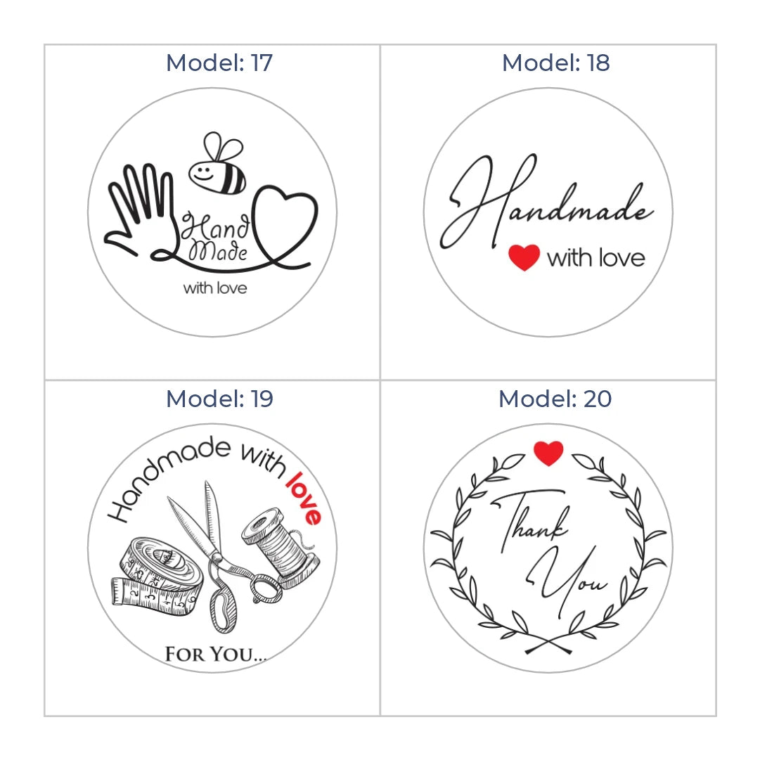 Hazır Model Hand Made Sticker & Etiket  | Yuvarlak · Kuşe Kağıt