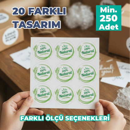 Hazır Model Hand Made Sticker & Etiket  | Yuvarlak · Kuşe Kağıt