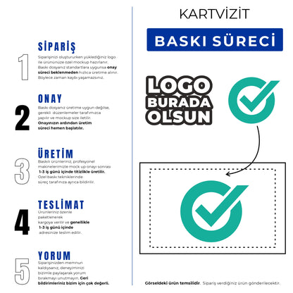 Kuşe Kağıt Kargo Teşekkür  Kartı