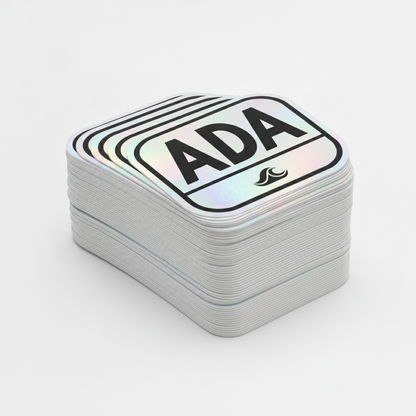 Kalın deste halinde tam kesim hologram sticker baskısı