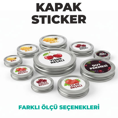 Sticker Baskı – Kavanoz Kapak Etiketi | Yuvarlak Bal & Reçel Etiketi (Kuşe Kağıt)