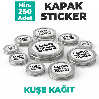 Sticker Baskı – Kavanoz Kapak Etiketi | Yuvarlak Bal & Reçel Etiketi (Kuşe Kağıt)