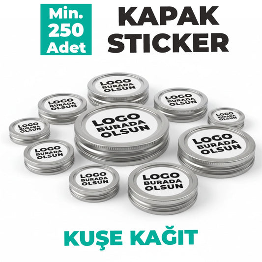 Sticker Baskı – Kavanoz Kapak Etiketi | Yuvarlak Bal & Reçel Etiketi (Kuşe Kağıt)