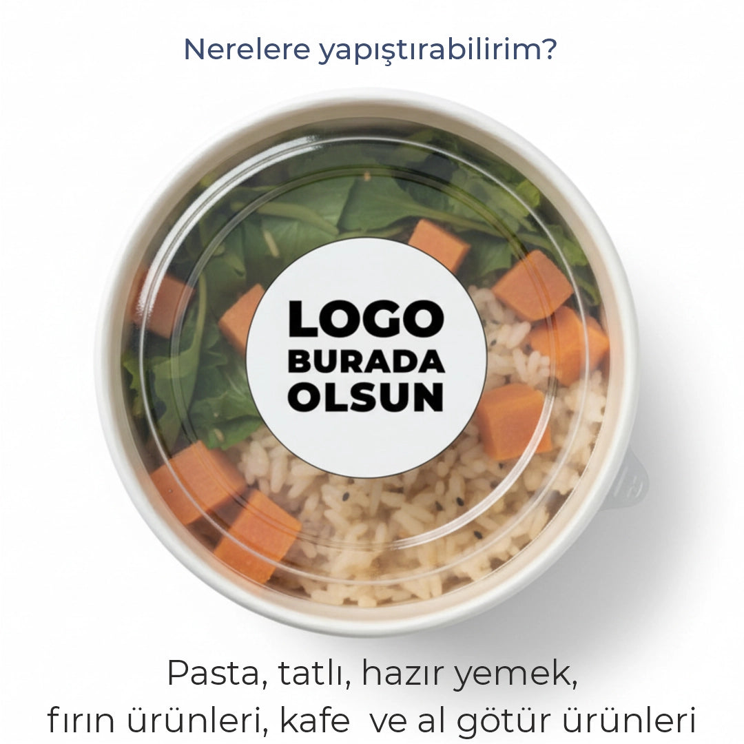 Al-Götür Sticker | Yuvarlak Kesim 4–5 cm Paket Servis Etiketi