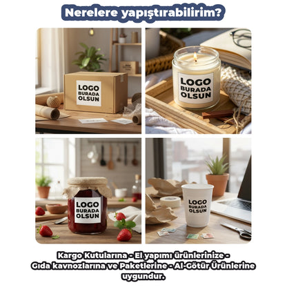 Sticker & Etiket | Kare · Kuşe Kağıt · Özelleştirilebilir