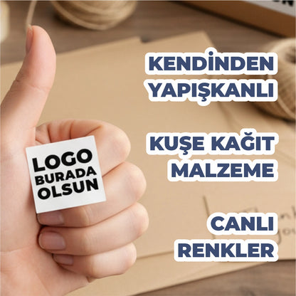 Sticker & Etiket | Kare · Kuşe Kağıt · Özelleştirilebilir