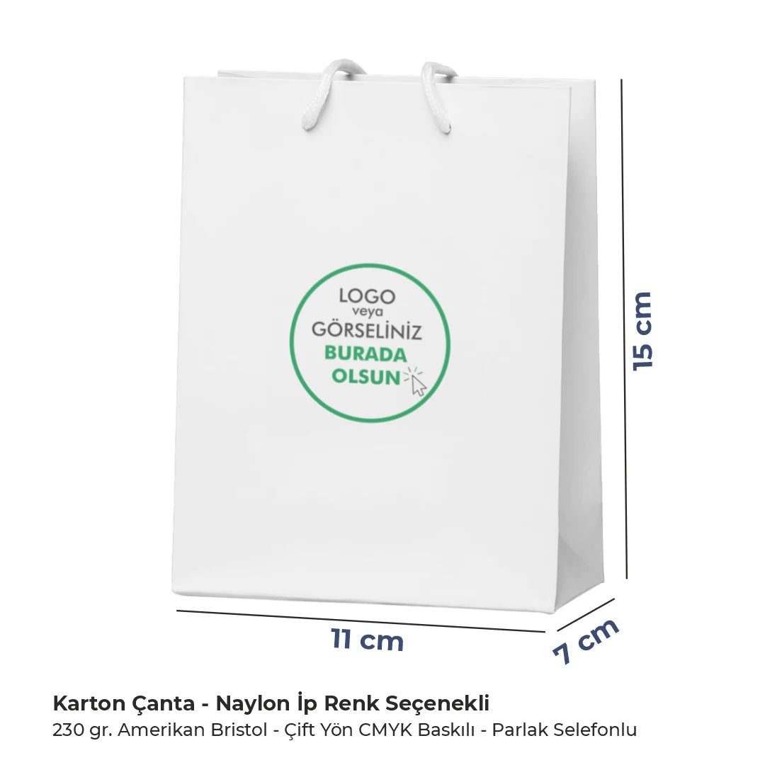 Karton Çanta - Dikey - 11x15x7cm