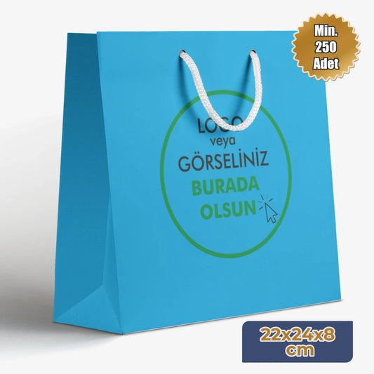 Karton Çanta - Dikey - 22x24x8 cm