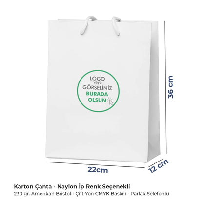 Karton Çanta - Dikey - 22x36x12 cm