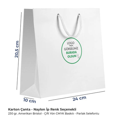Karton Çanta - Yatay - 24x20.5x10 cm