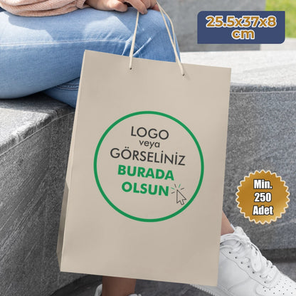 Karton Çanta - Dikey - 25.5x37x8 cm